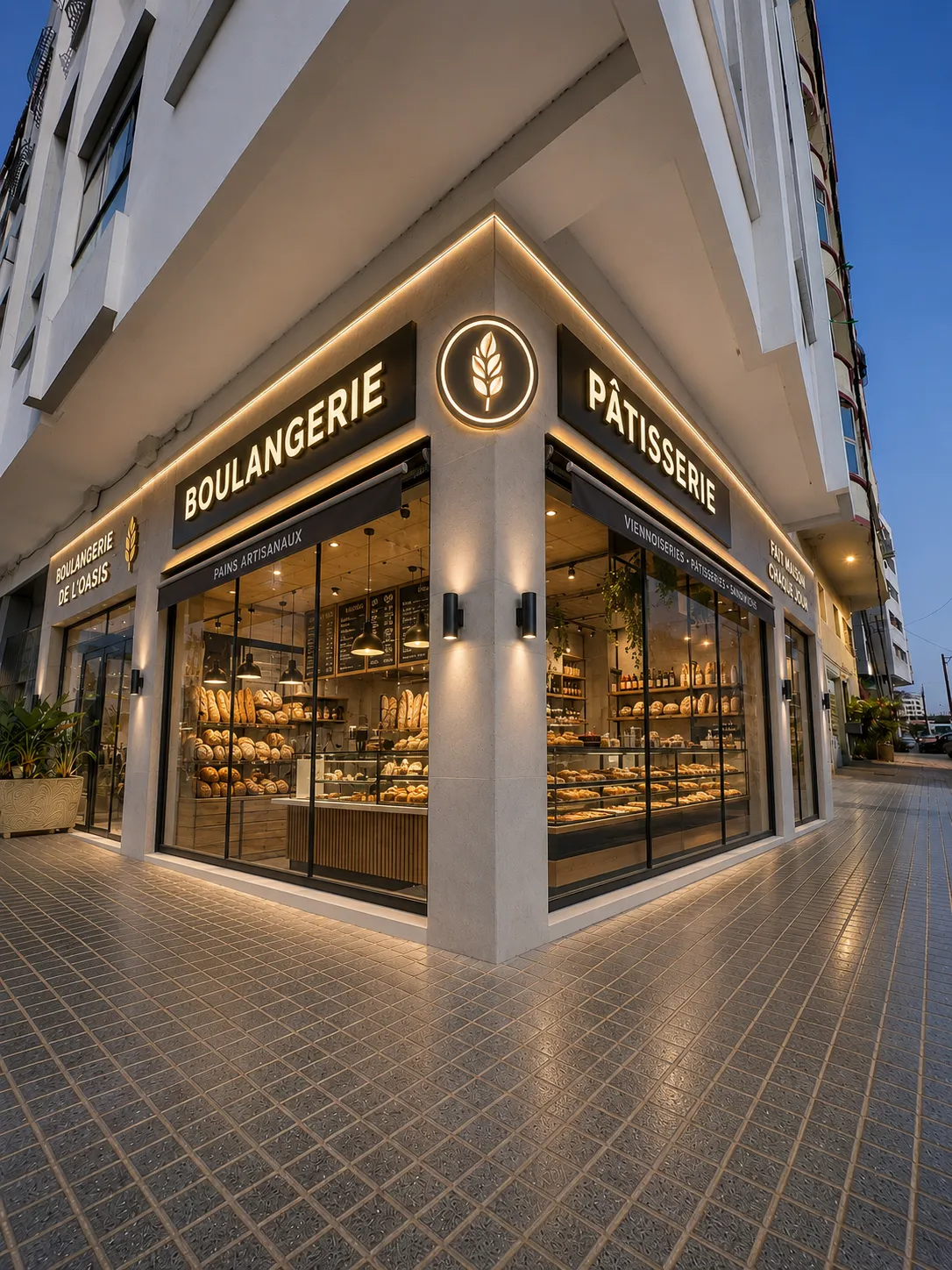 Projection du local 1 en boulangerie